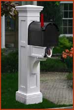 vinyl posts mailbox yard box