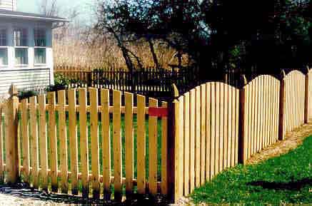 spaced picket convex gothic french wood fence diy fencing cedar 4ft flat semi private inch academyfence hand