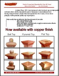 Wood Post Caps Brochure