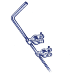 Chainlink fittings: Vinyl coated drop bar assembly