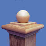 Wood Post Cap - Ball Top Pictured