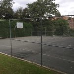 10' Galvanized Chainlink Fence Enclosure for Basketball Court Installation School Playground Academy Fence Company Verona New Jersey