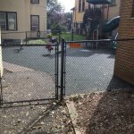 School Playground 4' All Black Chainlink Fence Installation Academy Fence Company Verona New Jersey