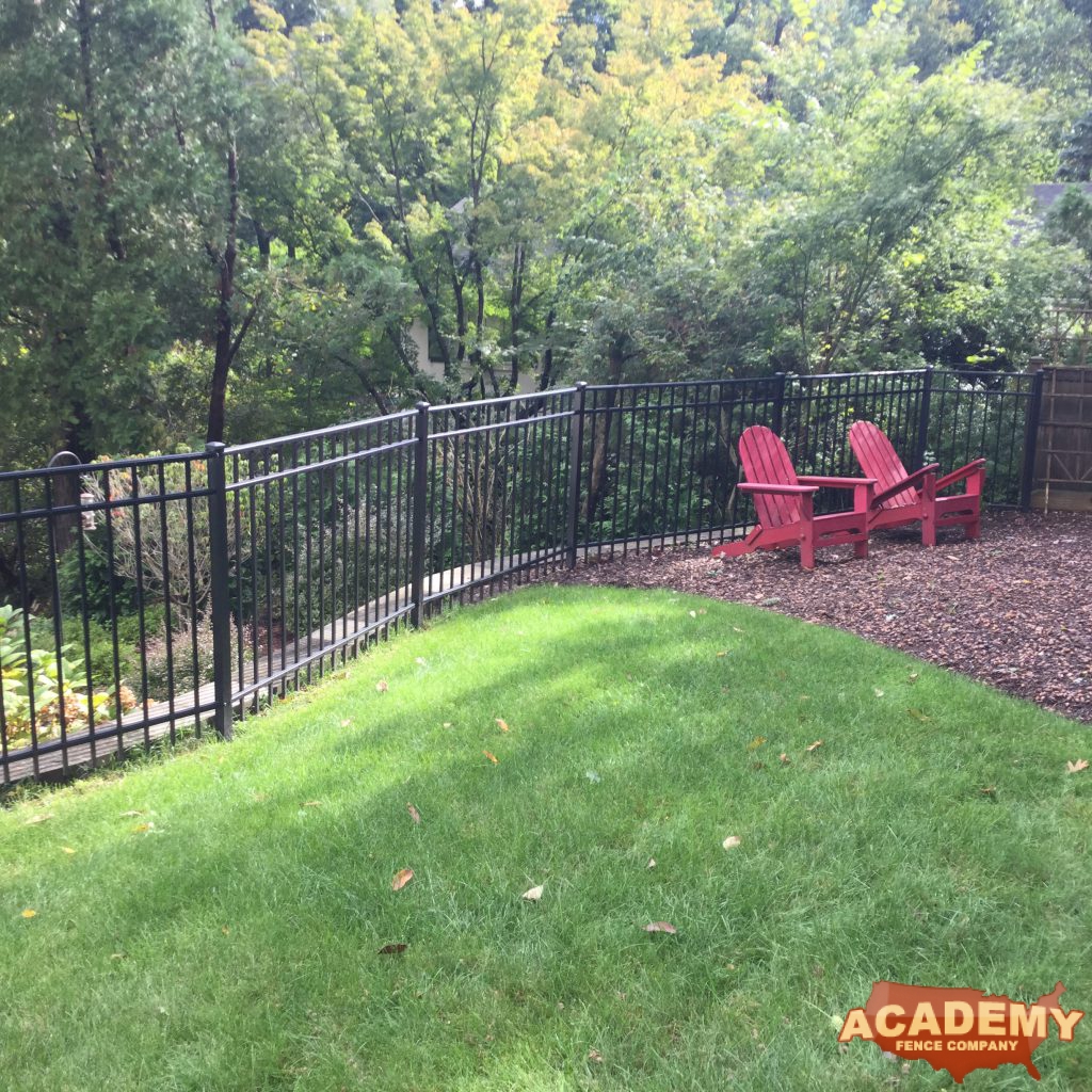 Retainer Wall 4' Aluminum Picket Fence Decorative Ornamental Residential Fence Installation Academy Fence Company Essex Fells New Jersey