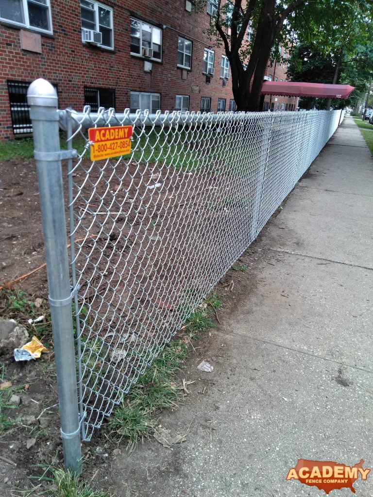 4' Galvanized Chainlink Fence Installation Academy Fence Company East Orange New Jersey Residential