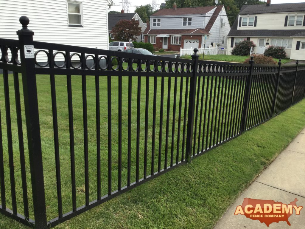 Ornamental Aluminum Picket Fence Windsor Plus Rings Decorative Residential Fence Installation Academy Fence Company Belleville New Jersey Jerith