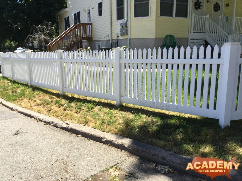 Residential Vinyl PVC Fence Installation Academy Fence Company Orange Essex County New Jersey