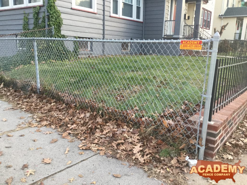 4 ft residential chain link fence installed in East Orange, NJ by Academy Fence Company