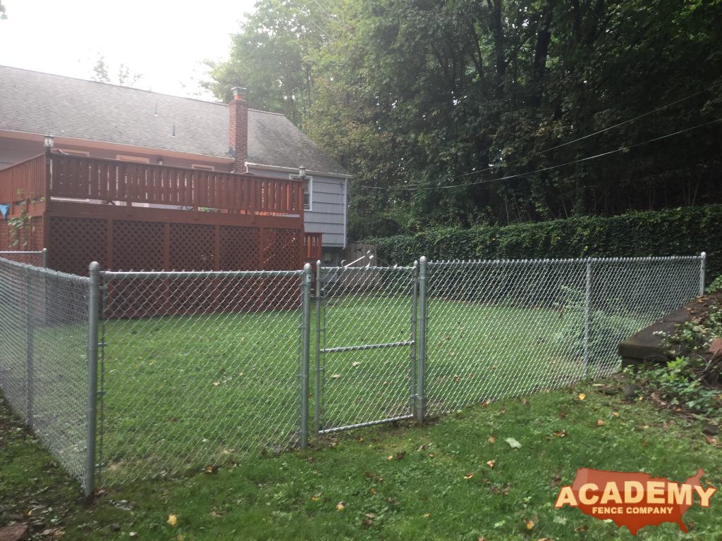 Dog Run Backyard Dog Enclosure Pet Fence Residential Chainlink Galvanized Installation Academy Fence Company Montclair New Jersey