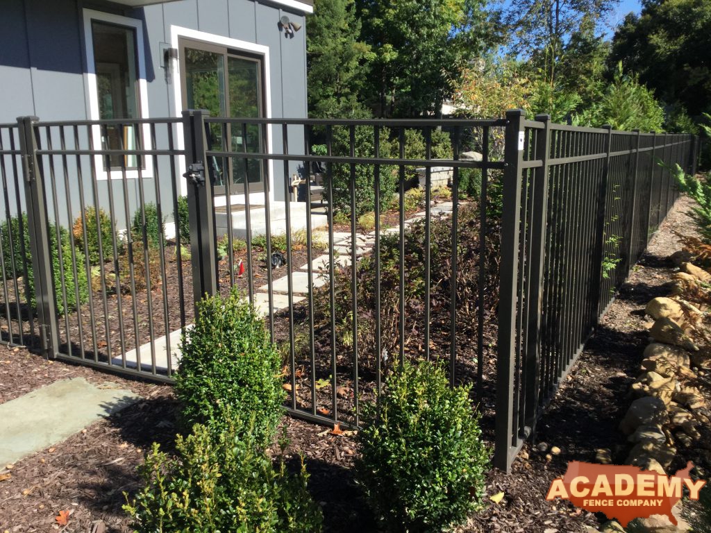 bronze aluminum picket fence livingston nj installation