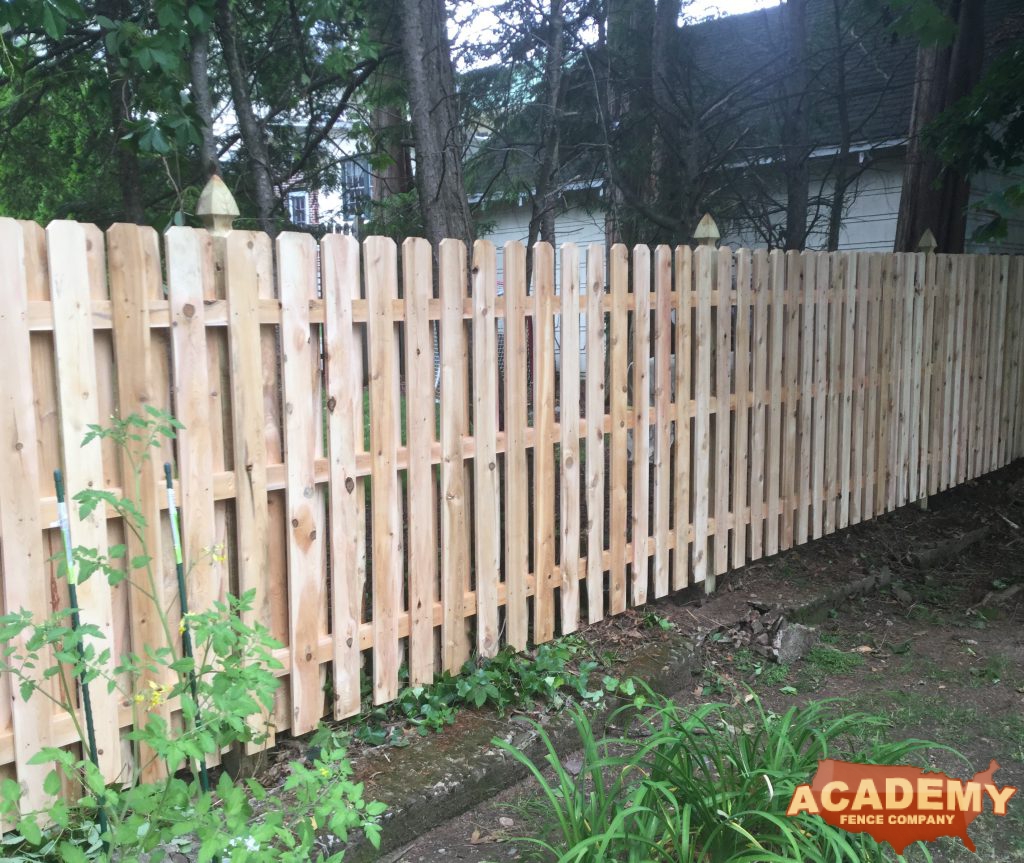 6 foot board on board semi-private cedar fence installed by Academy Fence Company in Glen Ridge Brown, NJ - Essex County.