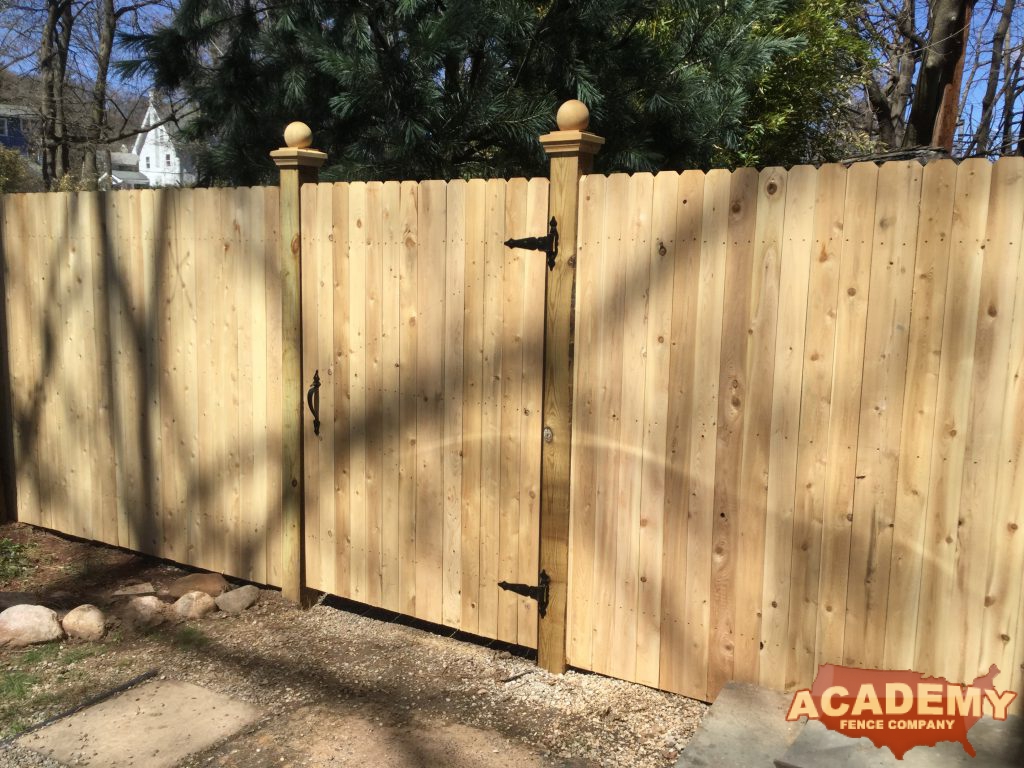 This is a 6' Cedar Wood Privacy Fence Montclair NJ - Essex County