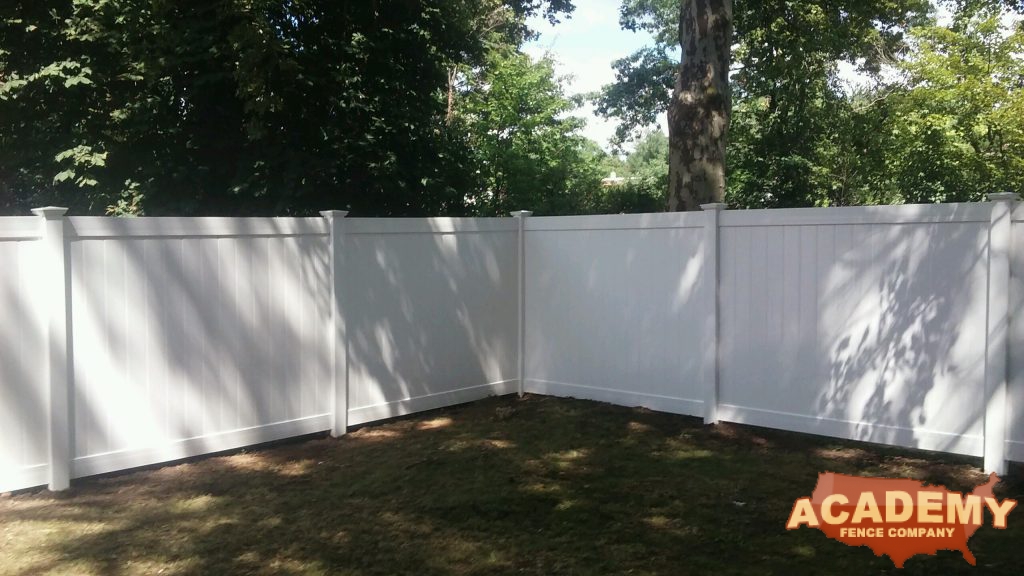 6ft solid privacy pvc fencing vinyl fence tongue and groove,premium Essex County Bloomfield New Jersey Academy Fence Company