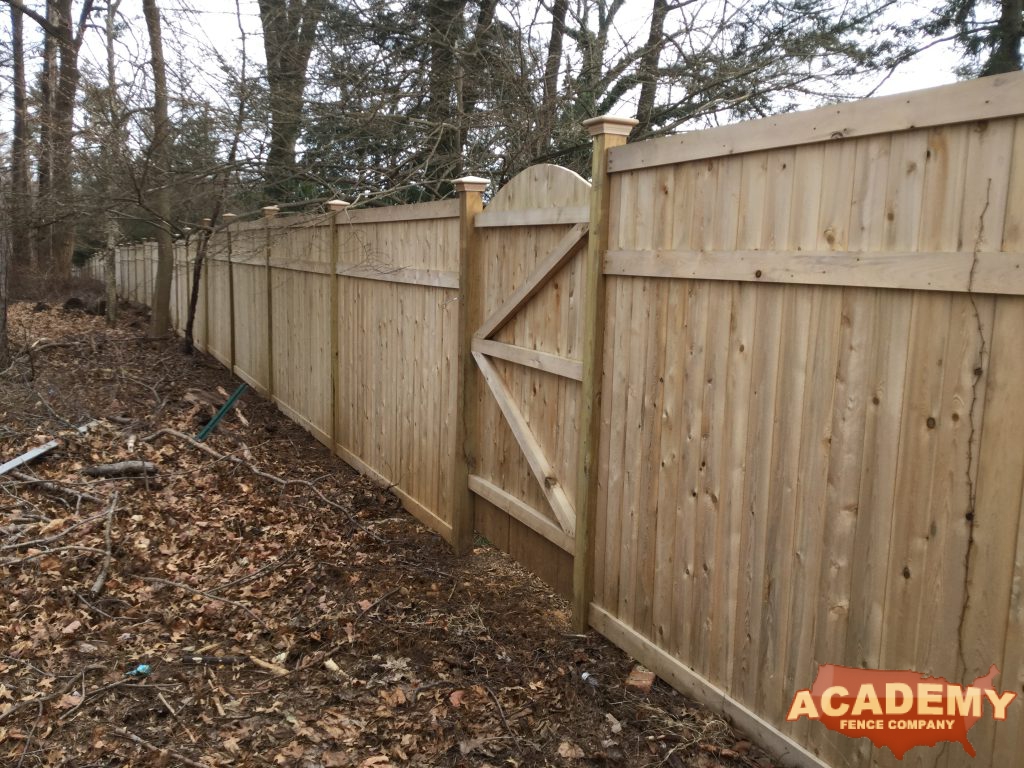 6 Foot Cedar Wood Privacy Fence installed by Academy Fence Company in Belleville, NJ - Essex County