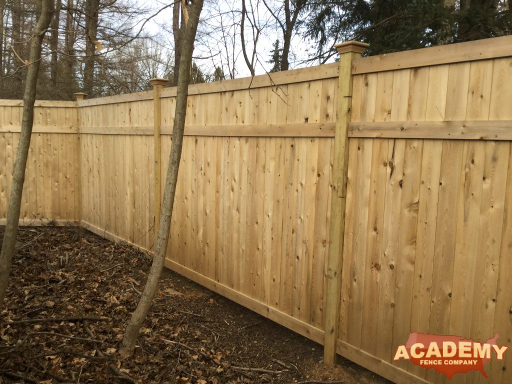 6 Foot Cedar Wood Privacy Fence installed by Academy Fence Company in Maplewood, NJ - Essex County