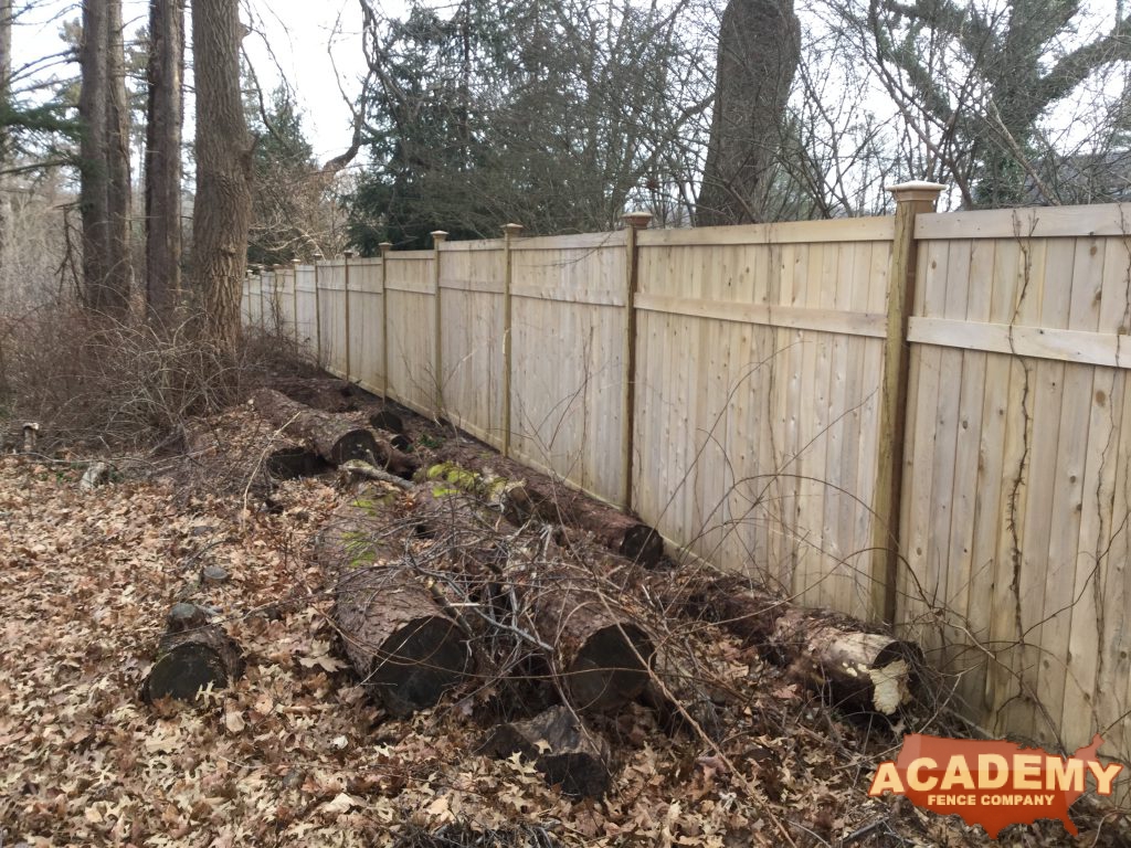 6 Foot Cedar Wood Privacy Fence installed by Academy Fence Company in Newark, NJ - Essex County