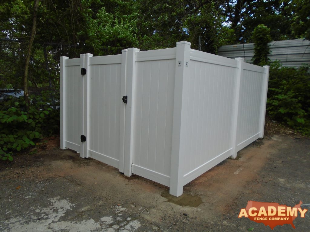 6 foot white PVC privacy fence installed by Academy Fence Company in East Orange, NJ - Essex County