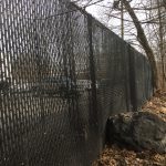 8ft High Commercial Chain Link with Privacy Slats installed by Academy Fence Company in Verona, NJ. Essex County