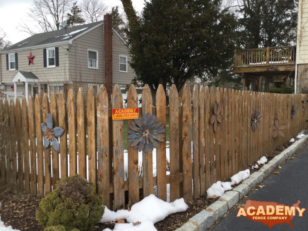 4' Cedar Spaced Picket Gothic Point Fence Installation Academy Fence Residential Cedar Grove Essex County New Jersey