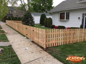 Spaced Picket Cedar Fence Installation Academy Fence Company Residential Verona Essex County New Jersey