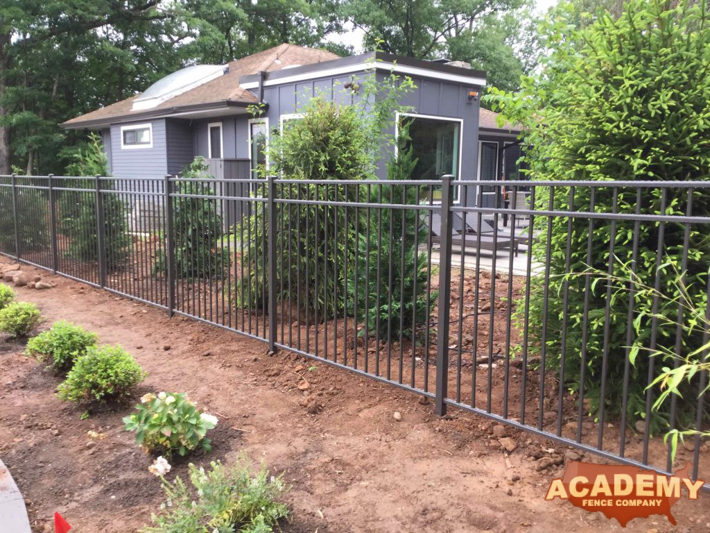 Residential Ornamental Aluminum Fence Installation Academy Fence Company Livingston Essex County New Jersey