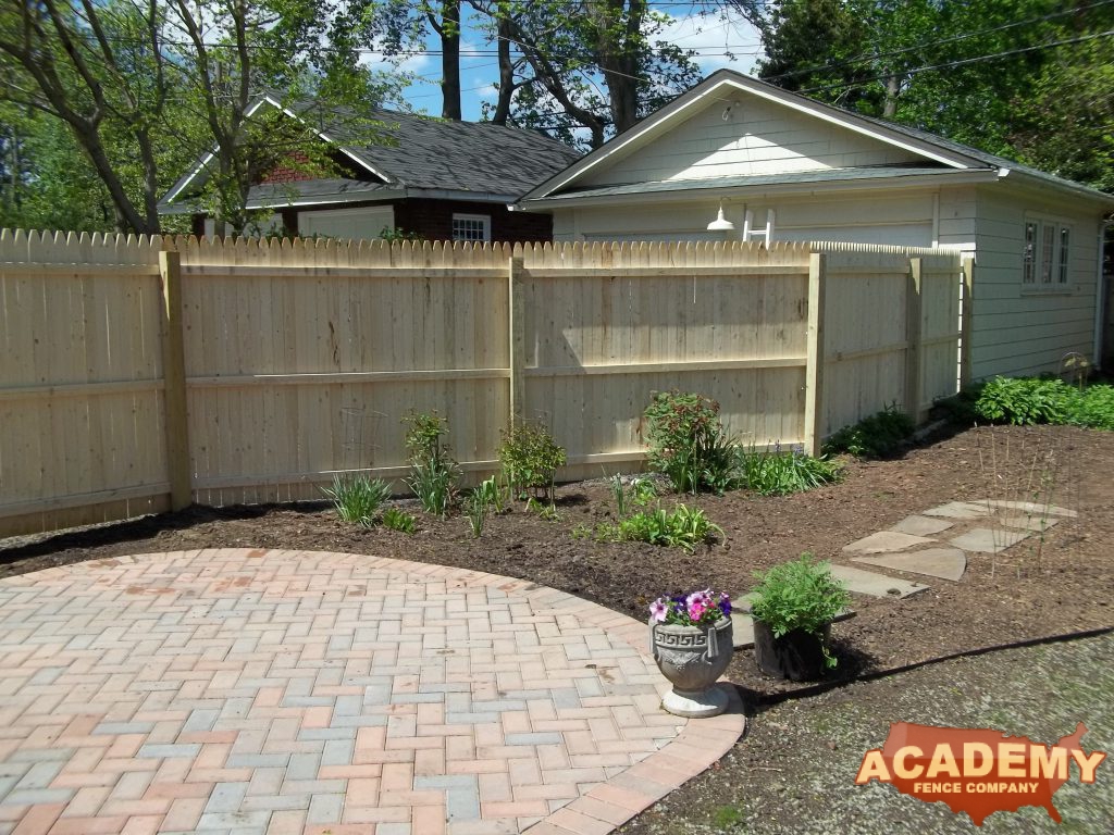 Cedar Solid Board Privacy Fence Residential Installation Academy Fence Company Glen Ridge NJ