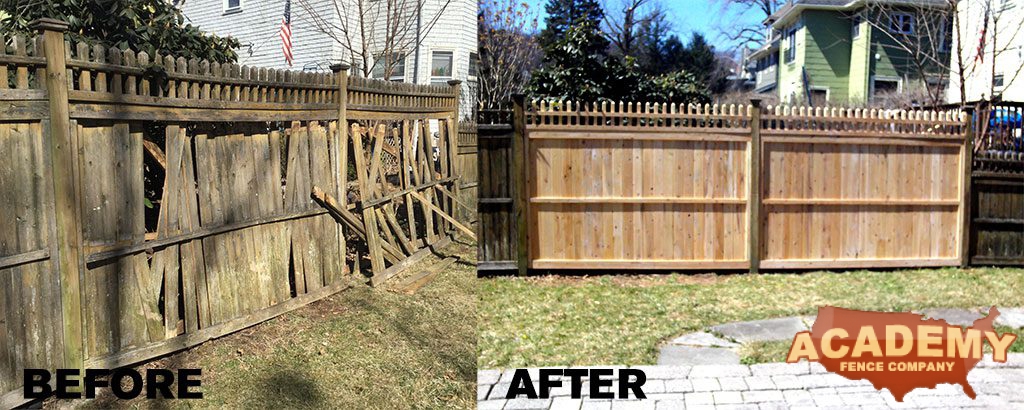 Wind damage wood fence repair Montclair, NJ - Essex County