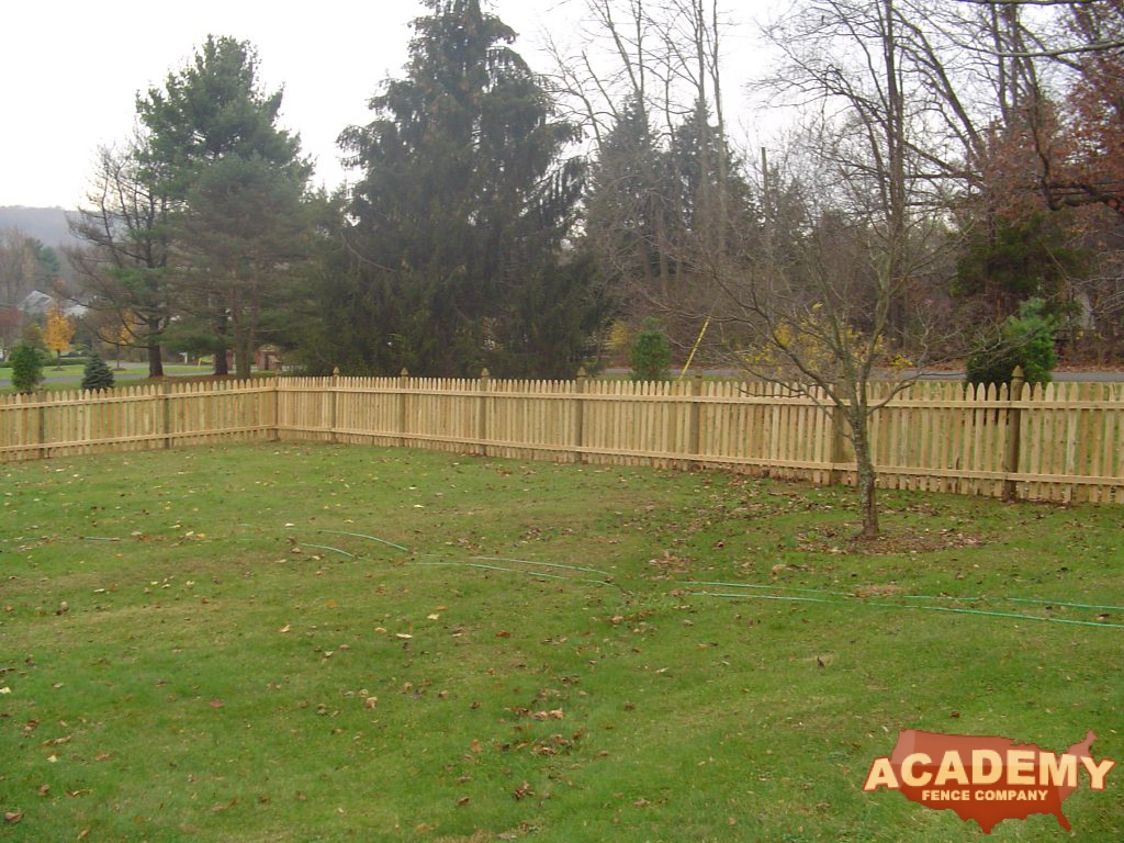 4' Wood spaced fence installed by Academy Fence Company in New Providence, NJ. Union County