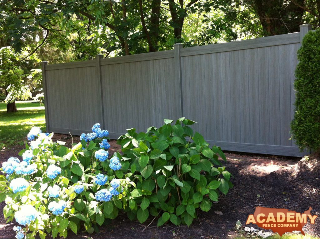 Custom PVC Fence Installation Academy Arbor Blend Certainteed Residential Hanover New Jersey Morris County