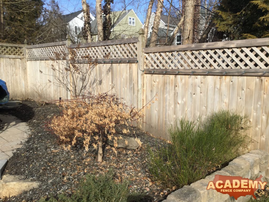 6 Foot Cedar Wood Privacy Fence installed by Academy Fence Company in Florham Park, NJ.