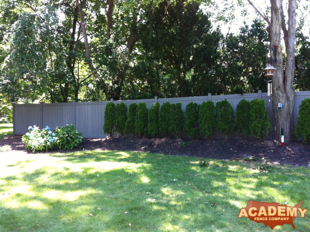 6' Vinyl privacy fence installed by Academy Fence Company in New Providence, NJ - Union County.