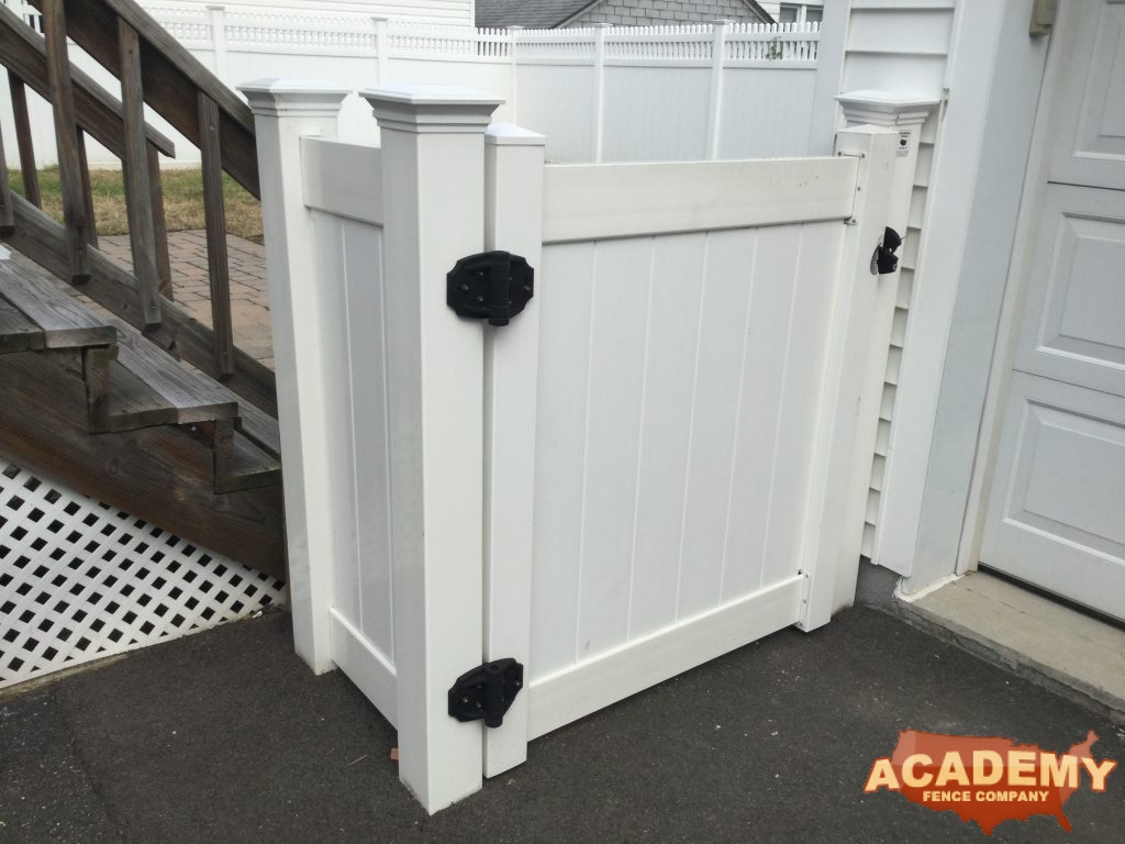 Vinyl PVC Gate Fence Installation Academy Fence Company Union New Jersey