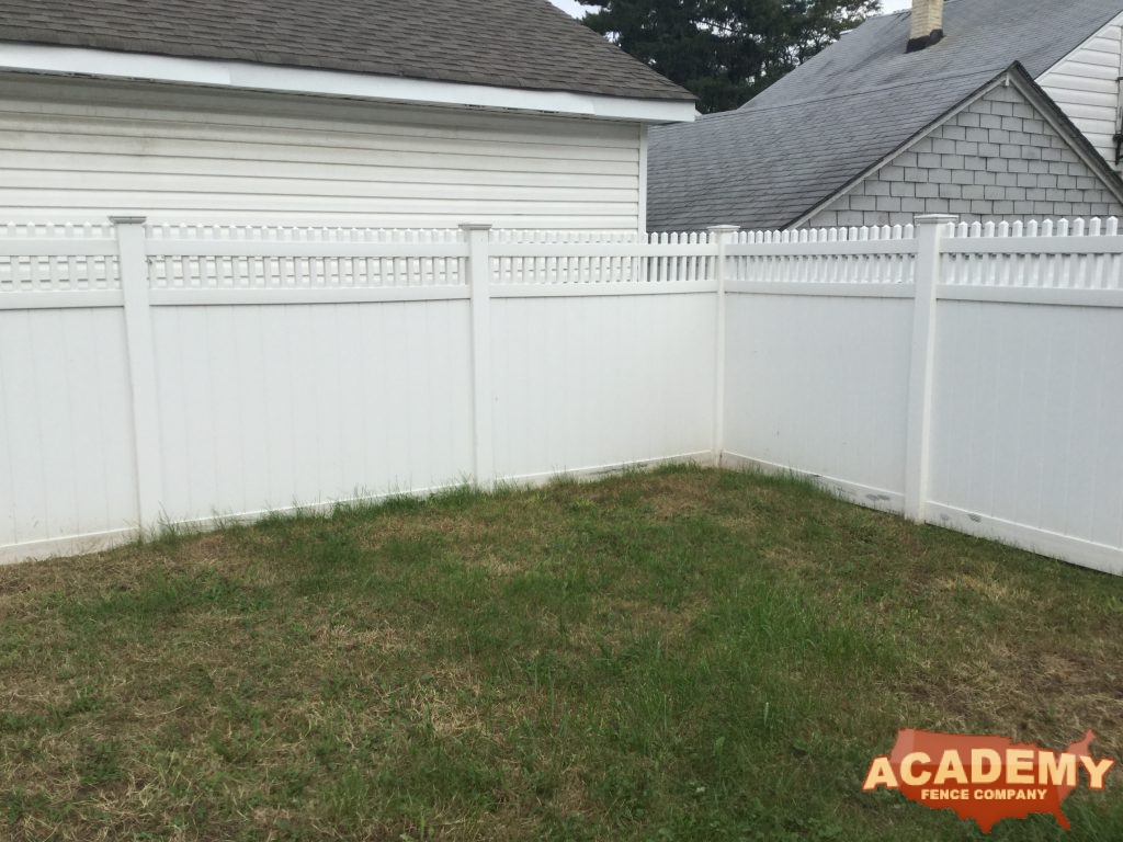 6' Vinyl PVC Spindle Spindle-top Fence Installation Academy Fence Company Union New Jersey