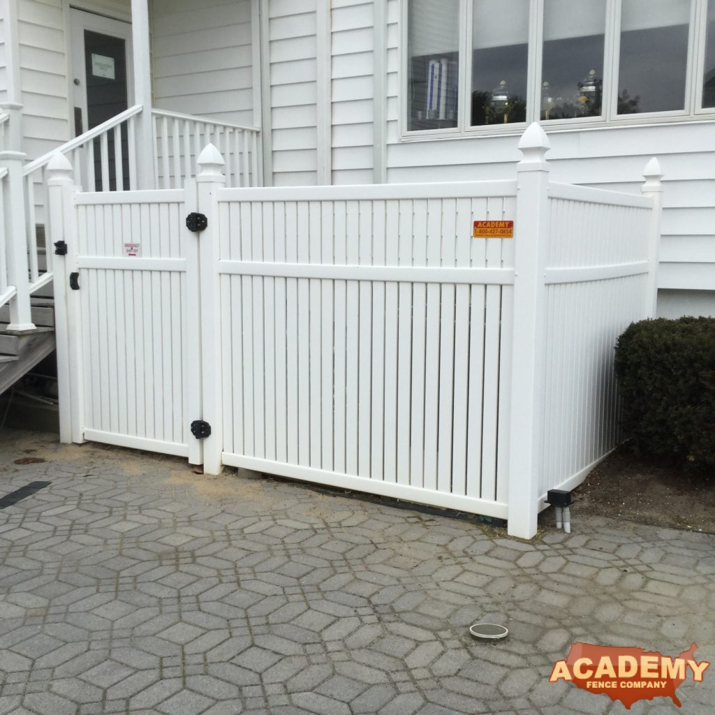 6ft High Bufftech Imperial Semi-Private vinyl PVC Fence Spring Lake NJ monmouth county installation company enclosure gate price white quote