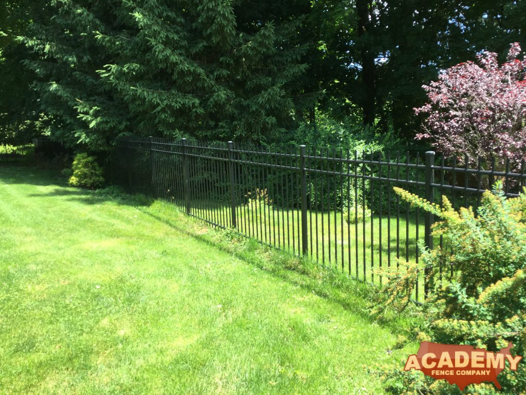 Ornamental Aluminum Picket Deer Fence Installation Denville, NJ Morris County Academy Fence Coompany