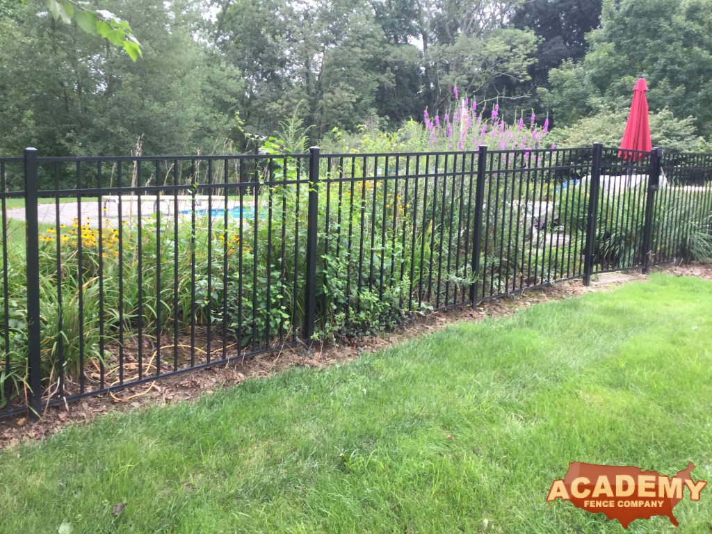 Residential Pool Fence Decorative Aluminum Landscaping Fence Installation Academy Fence Company