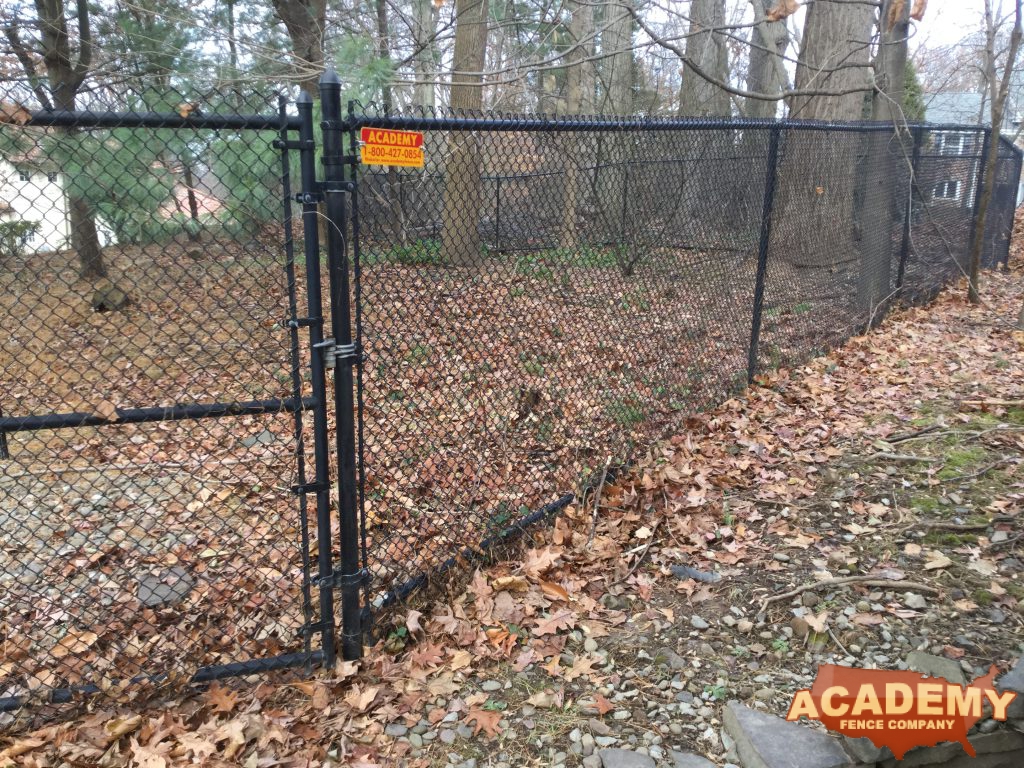 Mini-mesh Chainlink All black System residential Fence Installation Academy Fence Company Englewood, Bergen County, NJ