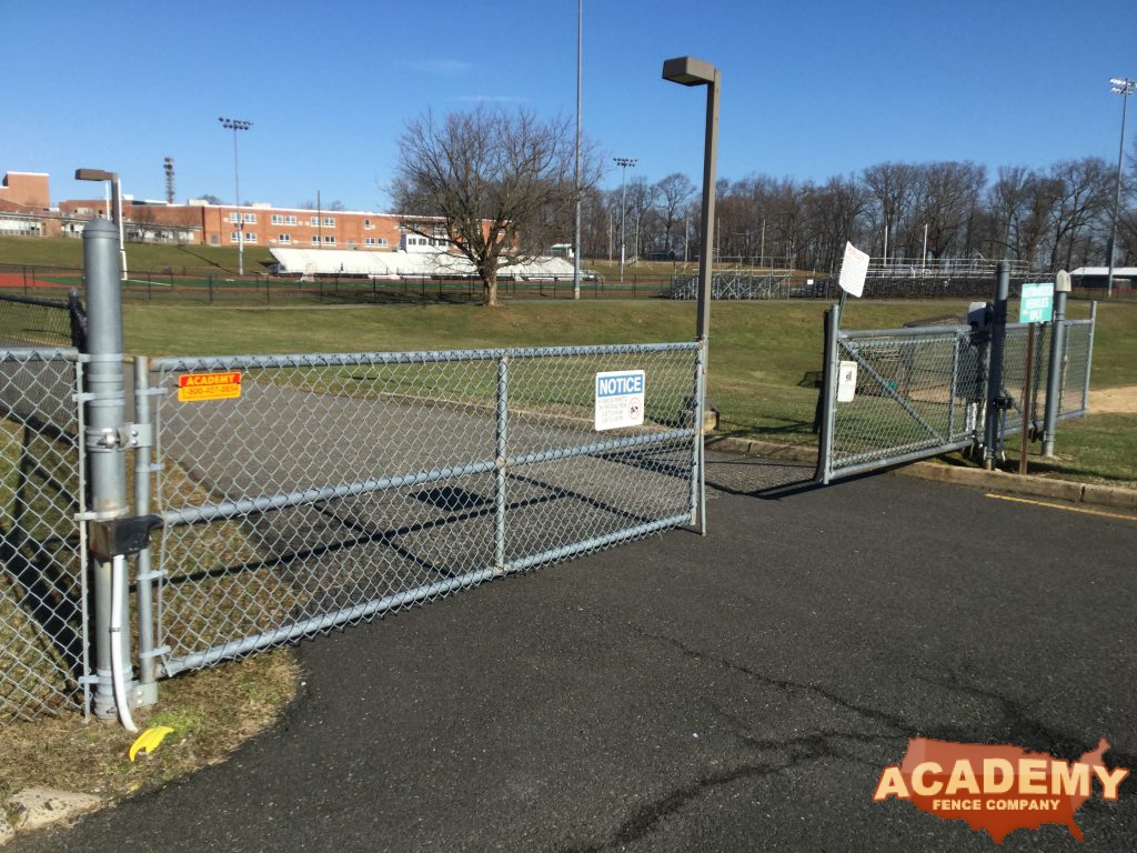 Chain Link Commercial Slide Gate Motorized Basking Ridge NJ BERNARDS TOWNSHIP