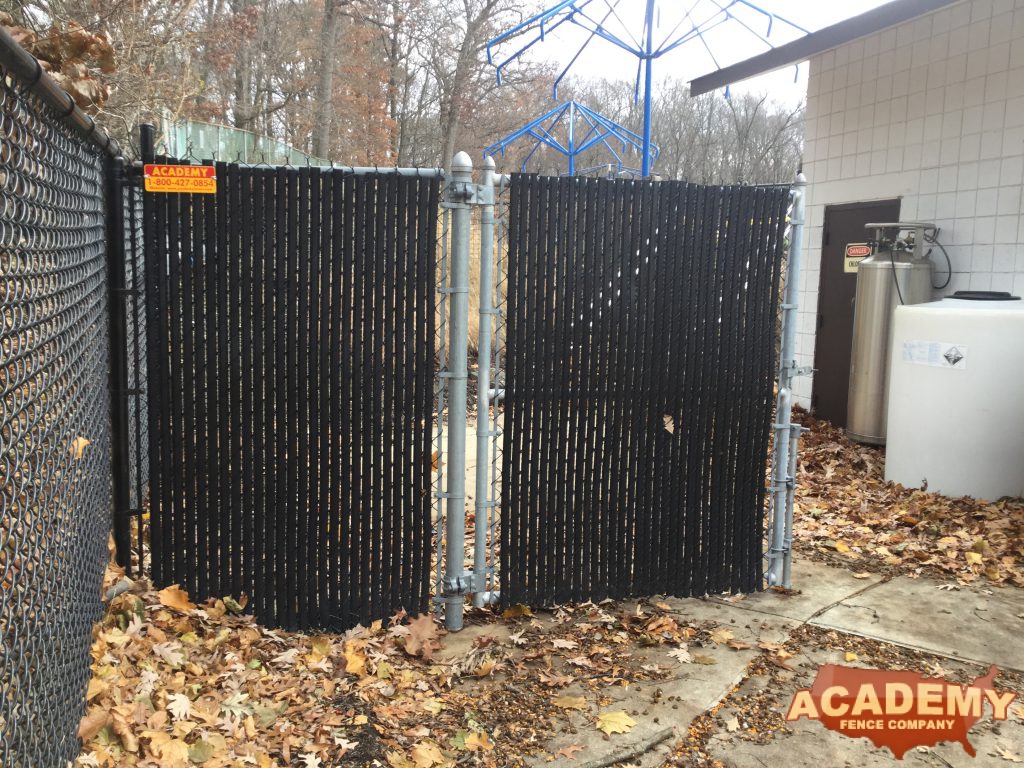 Chainlink Fence Utility Enclosure Privacy Slats Commercial Summit NJ installation Union County