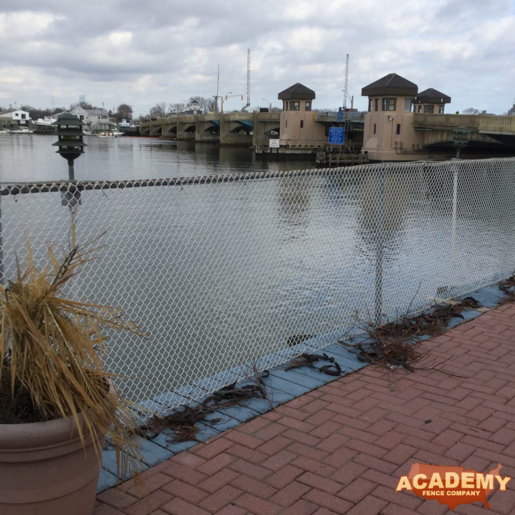 Chainlink Pier Dock Fence Belmar NJ installation quote restaurant estimate monmouth county