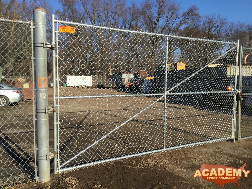 Commercial Chainlink Custom Gate Replacement Installation Academy Fence Company Florham Park NJ