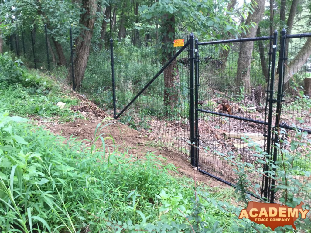 Deer fence - welded wire mesh Installation in Mahwah, NJ - Bergen County