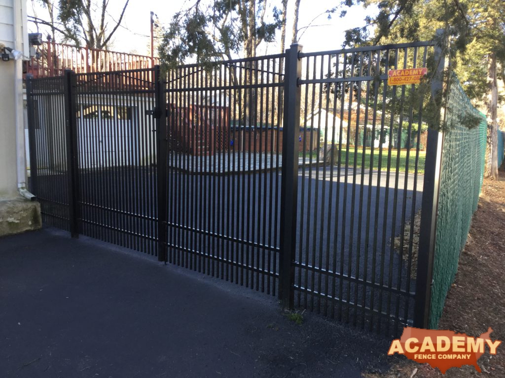 Residential Jerith Aluminum Gate Installation Academy Fence Company Lincoln Park NJ