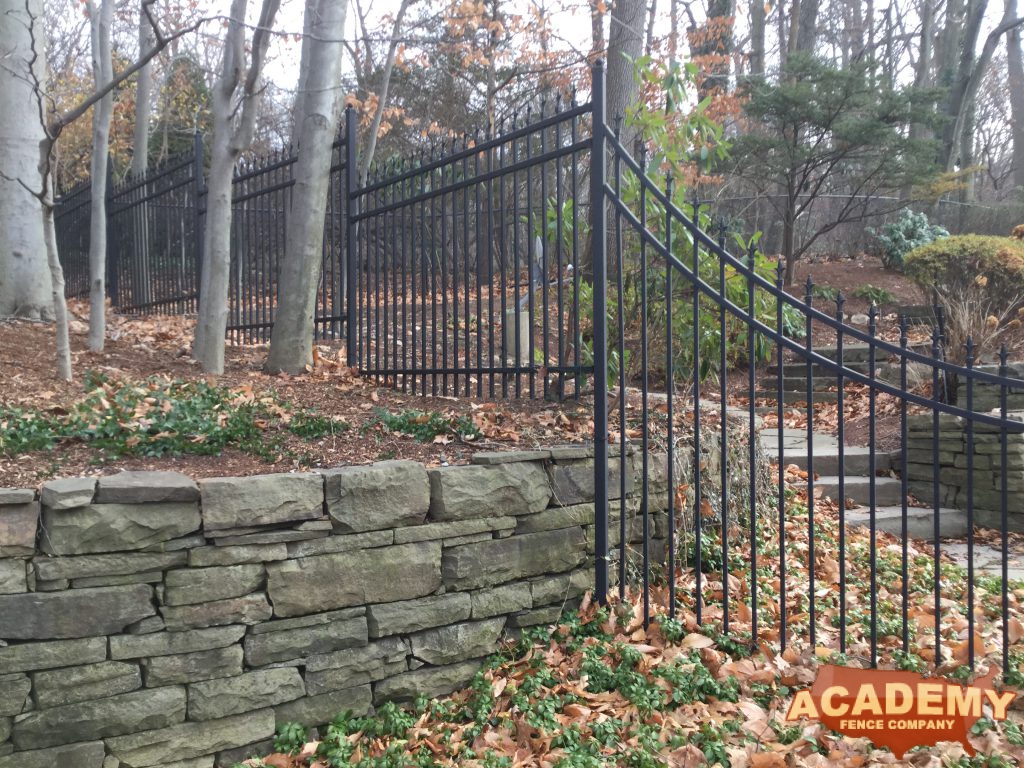 Ornamental Decorative Aluminum Picket Fence Installation Residential Academy Fence Company Englewood Bergen County New Jersey