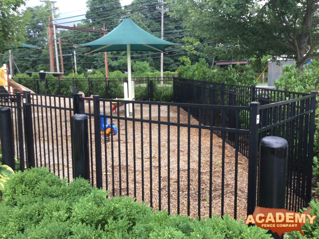 School Playground children Fence Installation Academy Fence Company Perimeter Aluminum Morristown Morris County New Jersey yard play