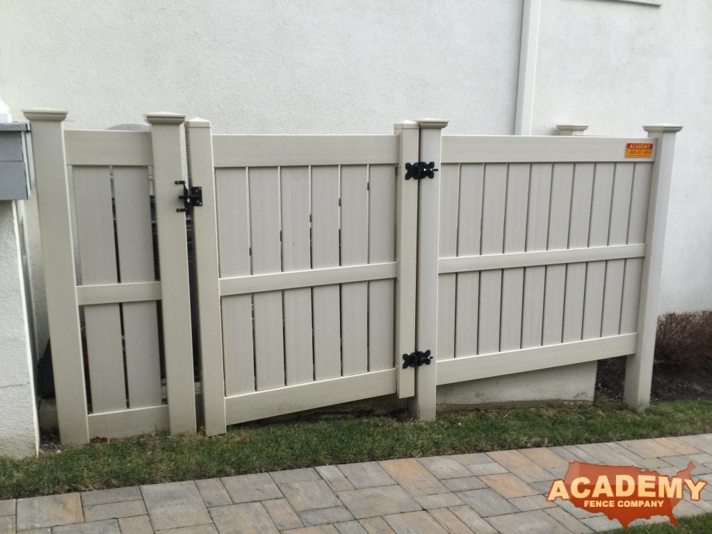 Semi-Private Millbrook Tan PVC Fence Enclosure Belmar NJ installation quote price estimate