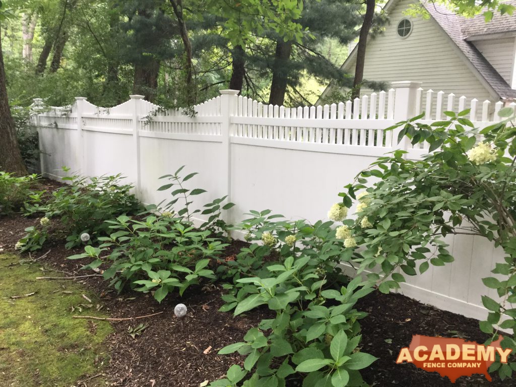 Vinyl PVC Residential Fence Installation Academy Fence Company Mendham Morris County New Jersey