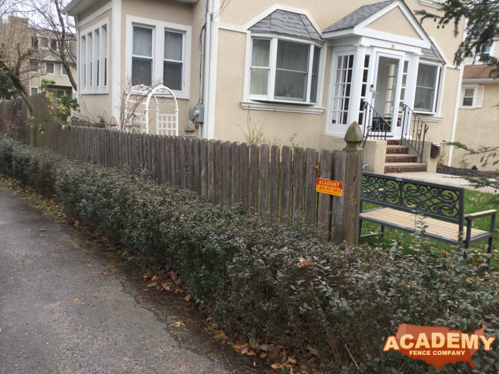 Weathered Cedar Shadowbox Fence Summit NJ Union County