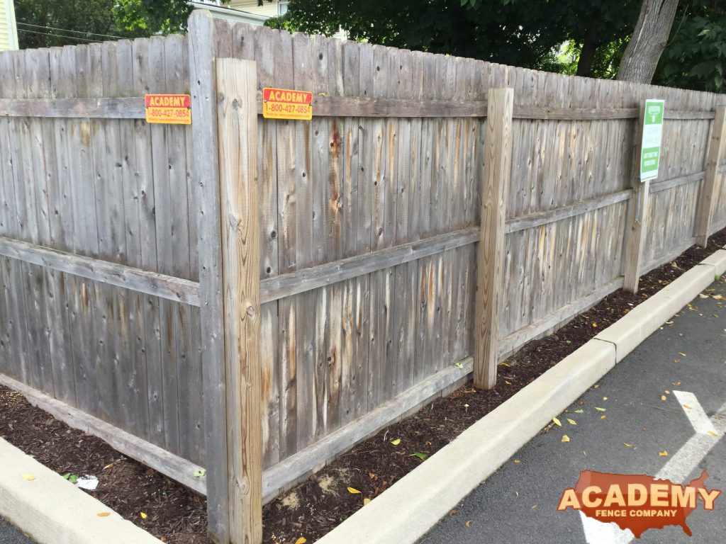 Cedar Fence Installation Morristown Whole Foods Parking Lot Morris County New Jersey