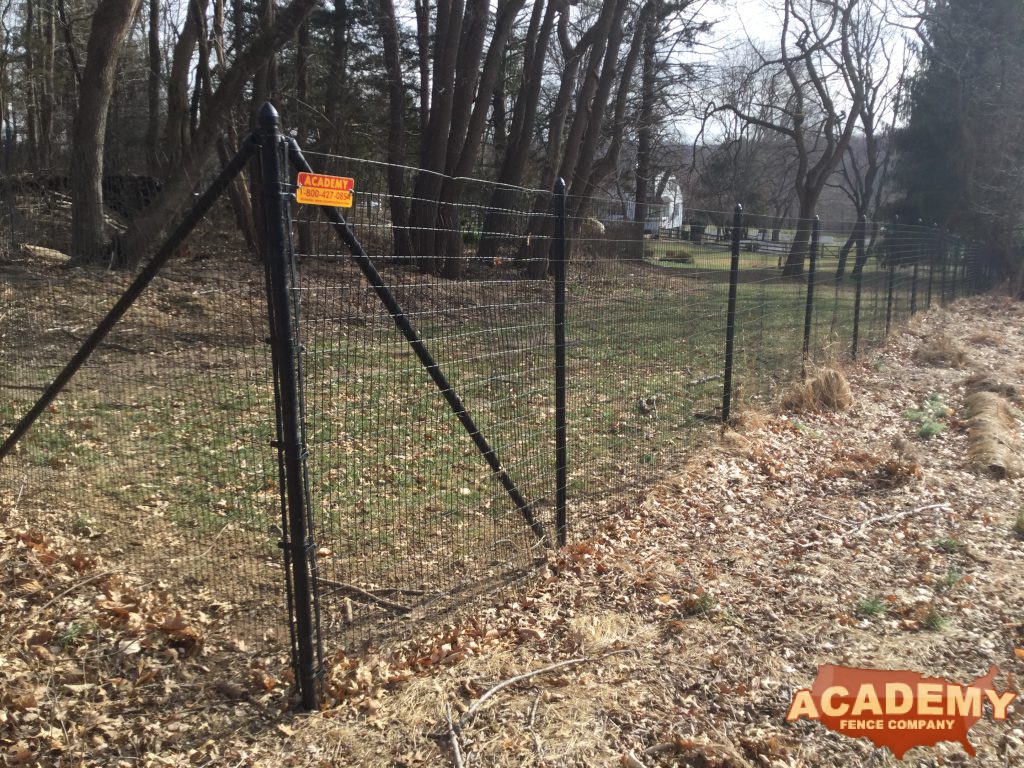 8' Welded Wire Deer Fence installed by Academy Fence Company in Chatham township, NJ.